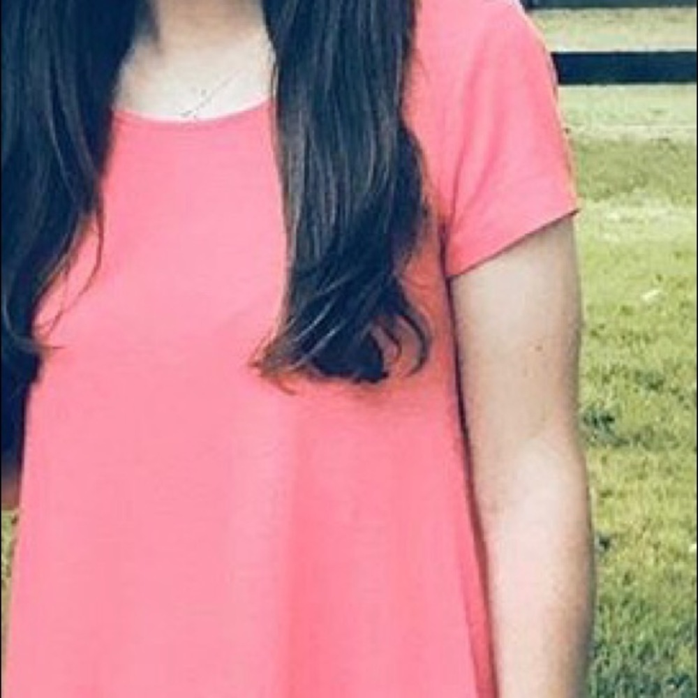 Peach t-shirt dress
